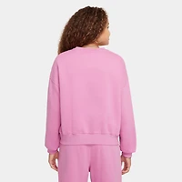 Nike Sportswear Girl's Club Fleece Boxy Crew-Neck Sweatshirt