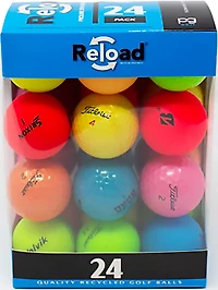 Reload 2024 Optic Color Premium Brands Recycled Golf Balls 24-Pack