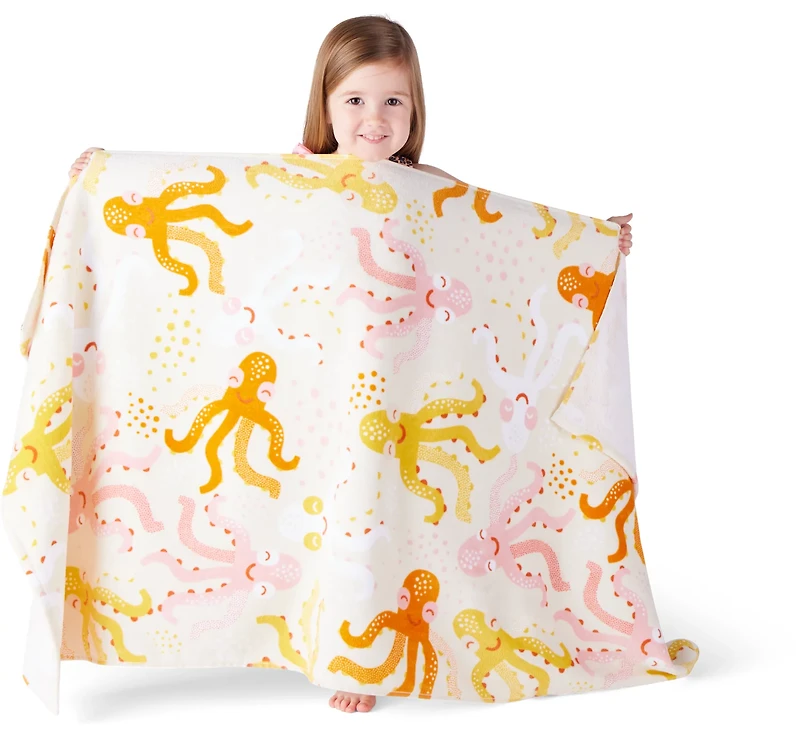 O'Rageous Kids' Octopus Beach Towel
