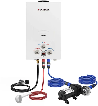 CampLux 2.64 GPM 68,000 BTU Outdoor Portable Propane Tankless Water Heater