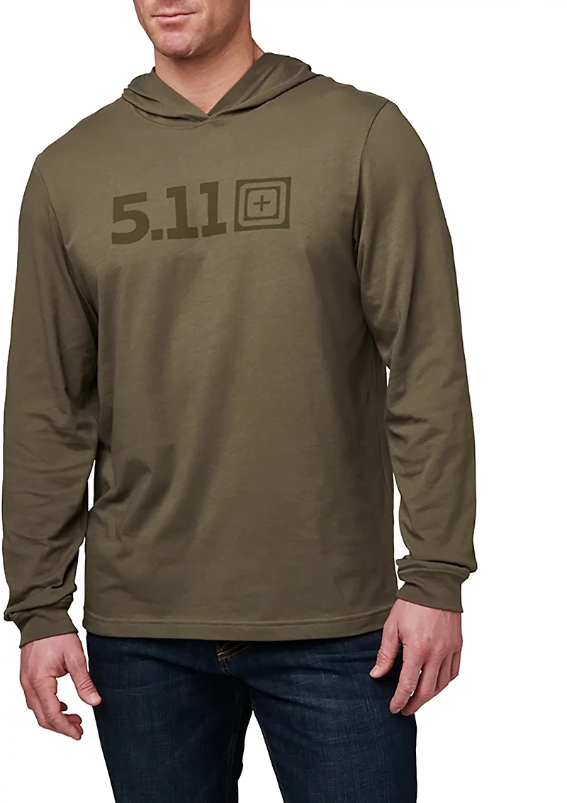 5.11 Tactical Men's Logo Hooded Long Sleeve Shirt
