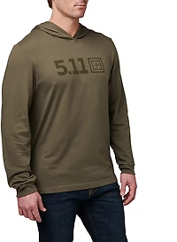 5.11 Tactical Men's Logo Hooded Long Sleeve Shirt