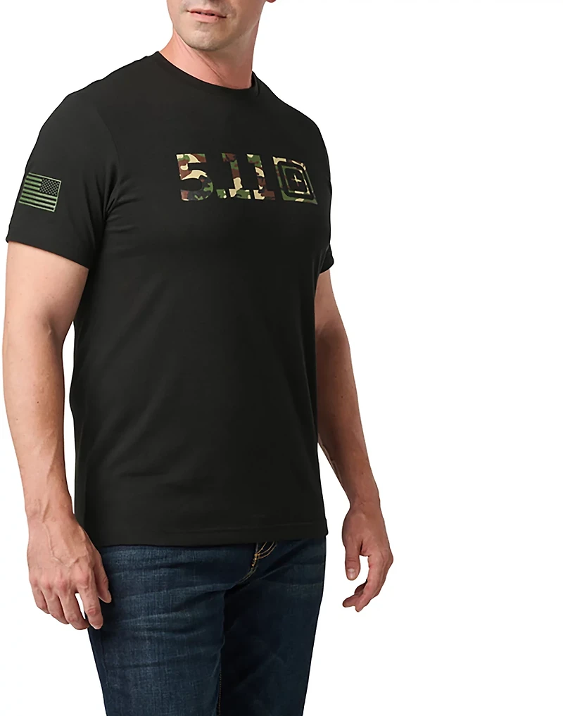 5.11 Tactical Men's Woodland Camo Fill Short Sleeve Shirt