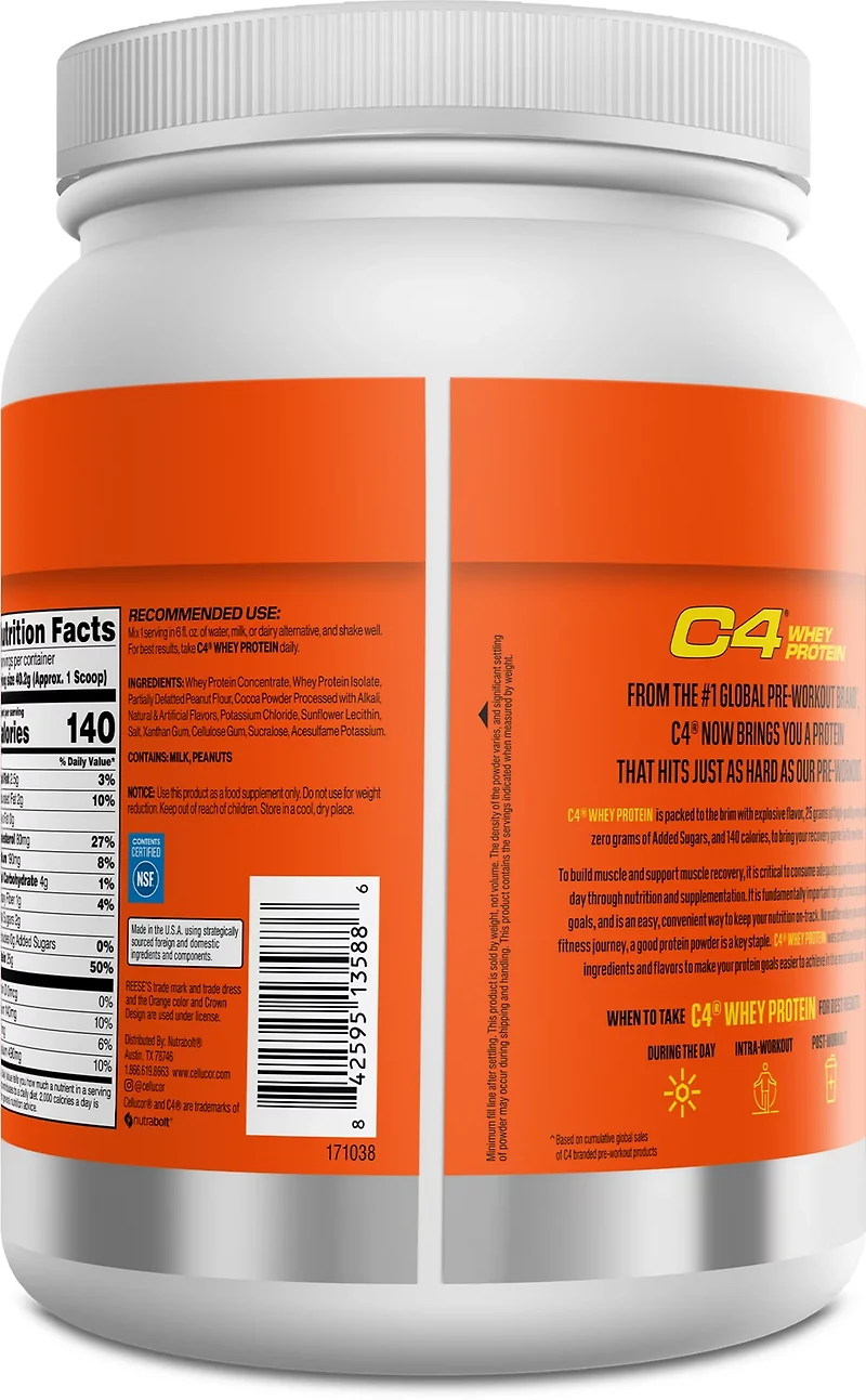 C4 Performance Energy Reese's Piece's Whey Protein Powder