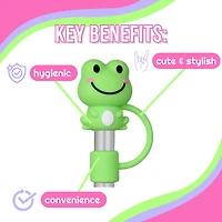 CharCharms Cute Animal Straw Topper Set