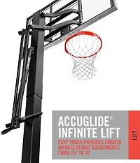 Spalding Accuglide 54 in Inground Acrylic Basketball Hoop