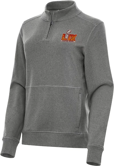Antigua Women's NFL Super Bowl LIX Crush 1/4 Zip Pullover