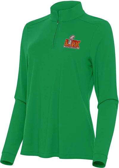 Antigua Women's NFL Super Bowl LIX Intent 1/4 Zip Pullover
