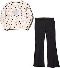 BCG Girls' (4-6X) Long Sleeve Crew Flare 2 Piece Set