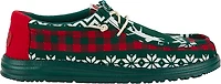 HEYDUDE Men's Wally Holiday Novelty Plaid Slip-on Shoes