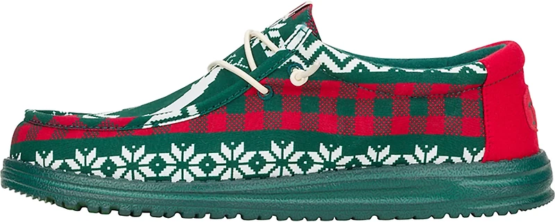 HEYDUDE Men's Wally Holiday Novelty Plaid Slip-on Shoes