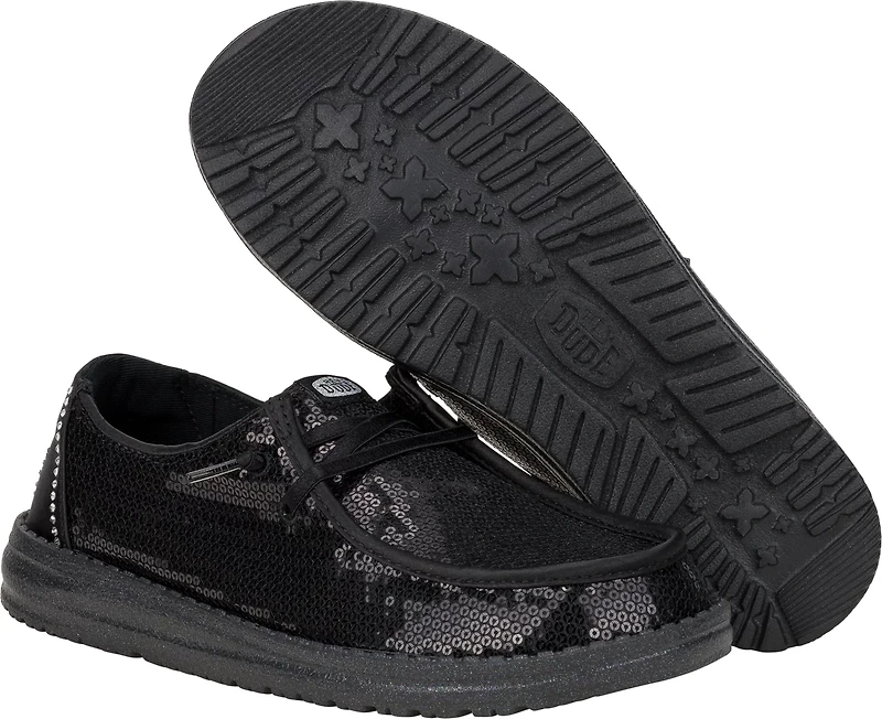 HEYDUDE Women's Wendy Disco Sequin Slip-on Shoes