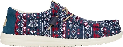 HEYDUDE Men's Wally Fairisle Sweater Slip-on Shoes