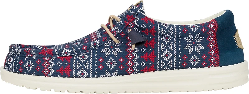 HEYDUDE Men's Wally Fairisle Sweater Slip-on Shoes