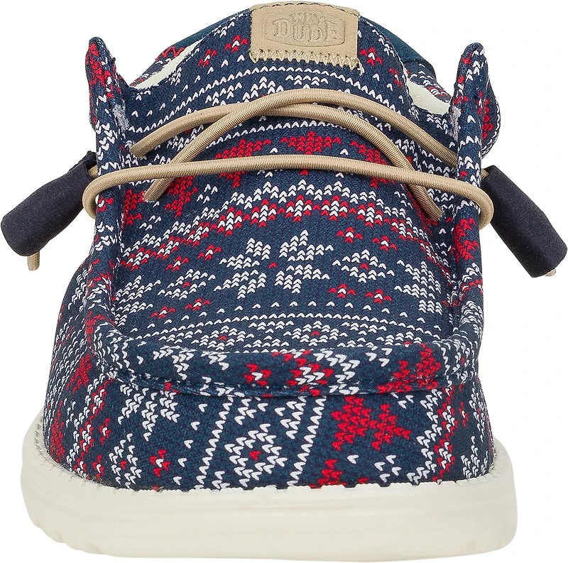 HEYDUDE Men's Wally Fairisle Sweater Slip-on Shoes