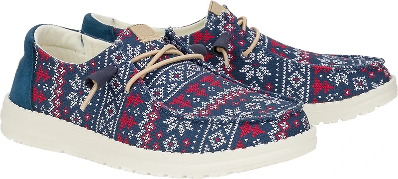 HEYDUDE Women's Fairisle Sweater Slip-on Shoes