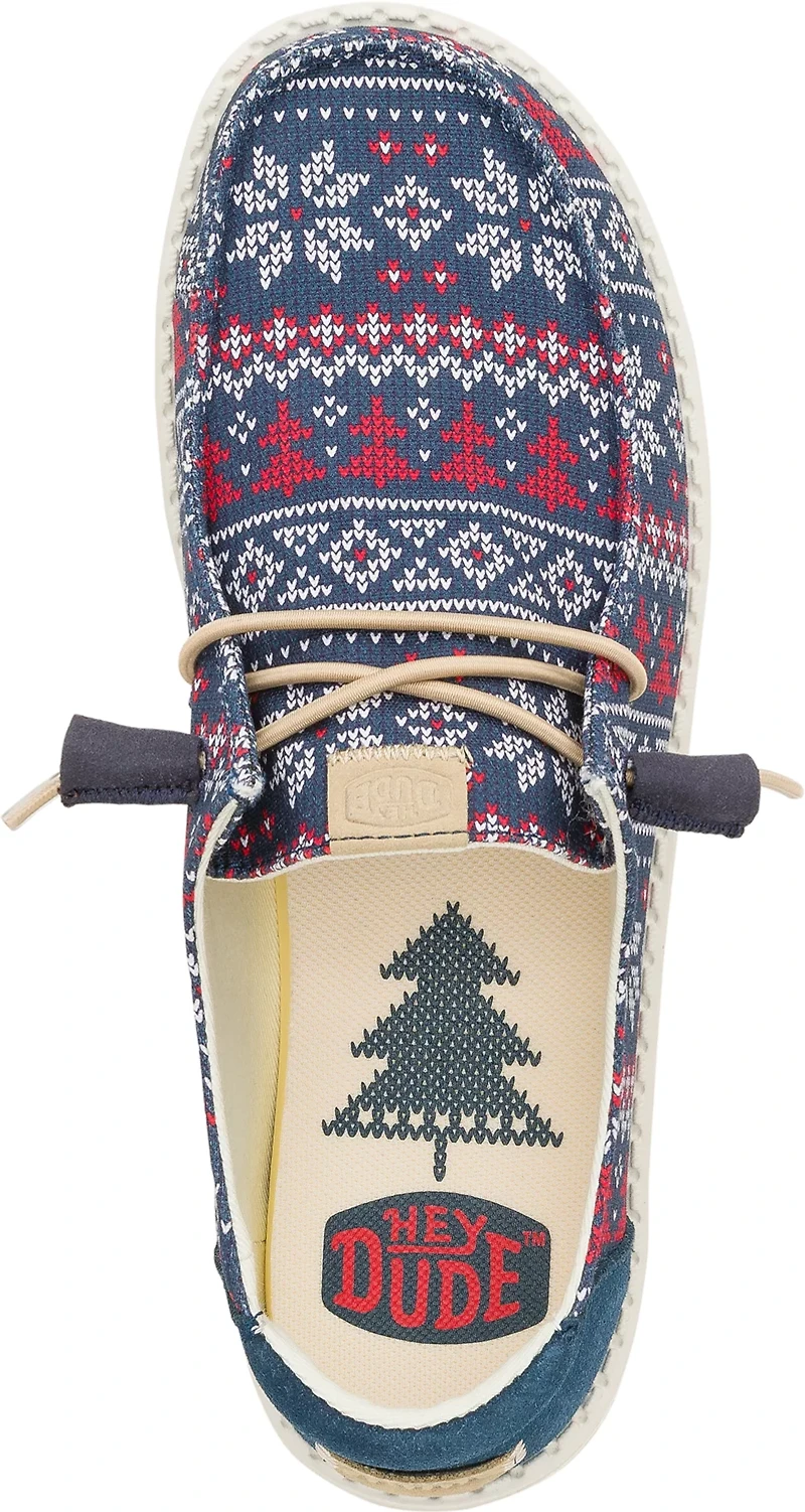 HEYDUDE Women's Fairisle Sweater Slip-on Shoes