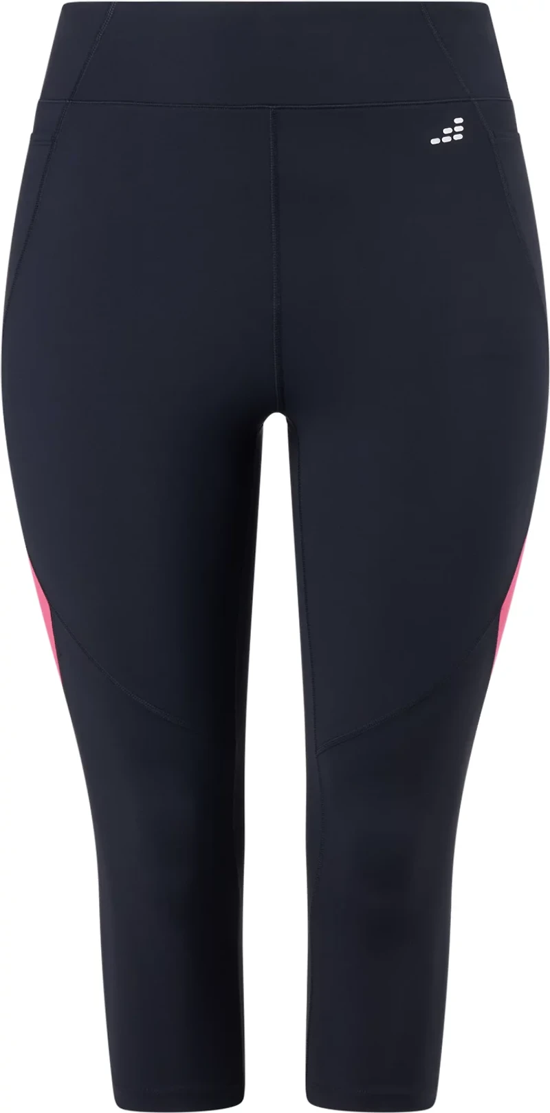 BCG Women's Plus Mid Rise Color Block Crop Leggings