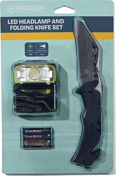 Magellan Outdoors Knife and Headlamp Holiday Kit