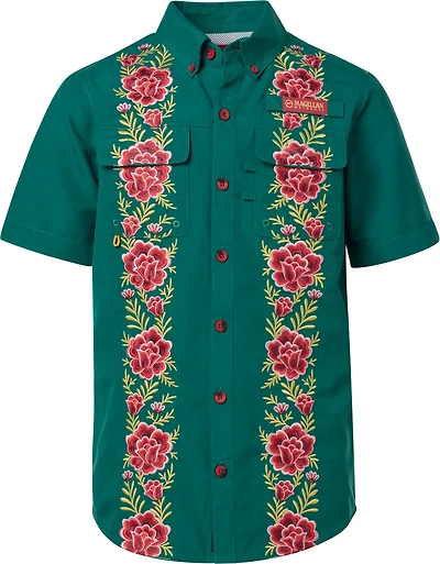 Magellan Outdoors Boys' Laguna Madre Flores Button Down Shirt
