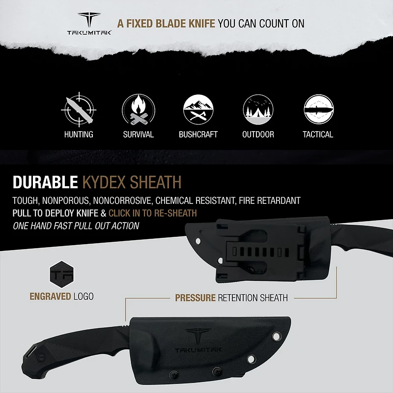 Takumitak Companion D2 Fixed Blade Knife