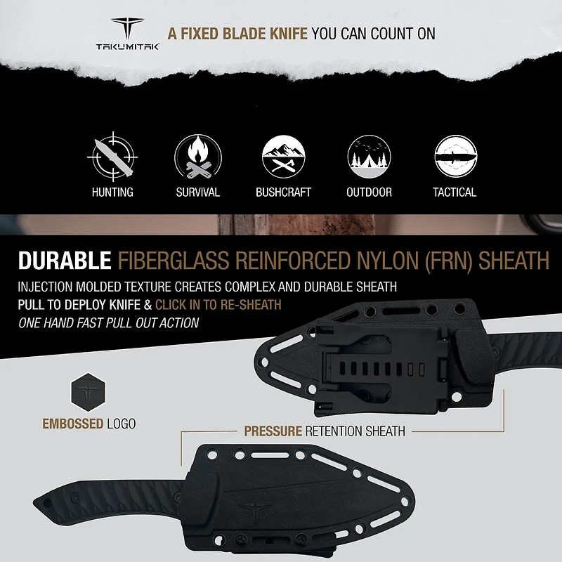 Takumitak ASYM 3cr13 Fixed Blade Knife