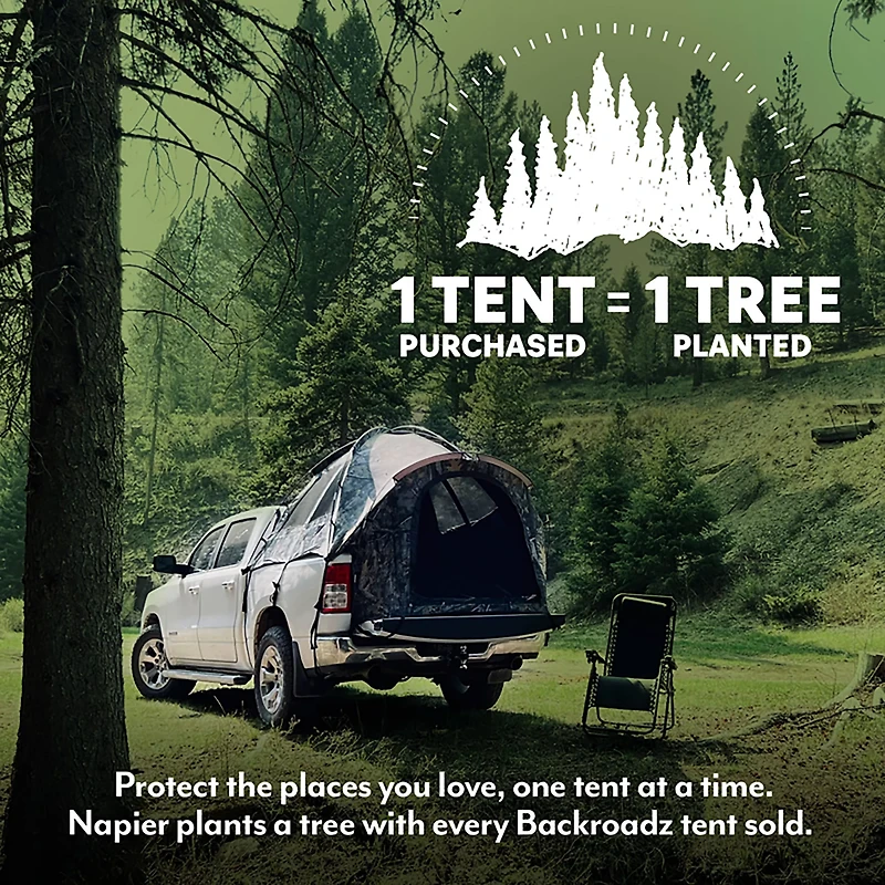 Napier Outdoors Backroadz 2-Person Camo Truck Tent - 6'-6'3" Compact Regular