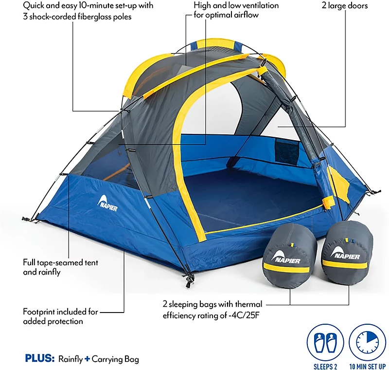 Napier Outdoors Lite Pack Camping Bundle