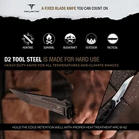 Takumitak Unhinged D2 Fixed Blade Knife