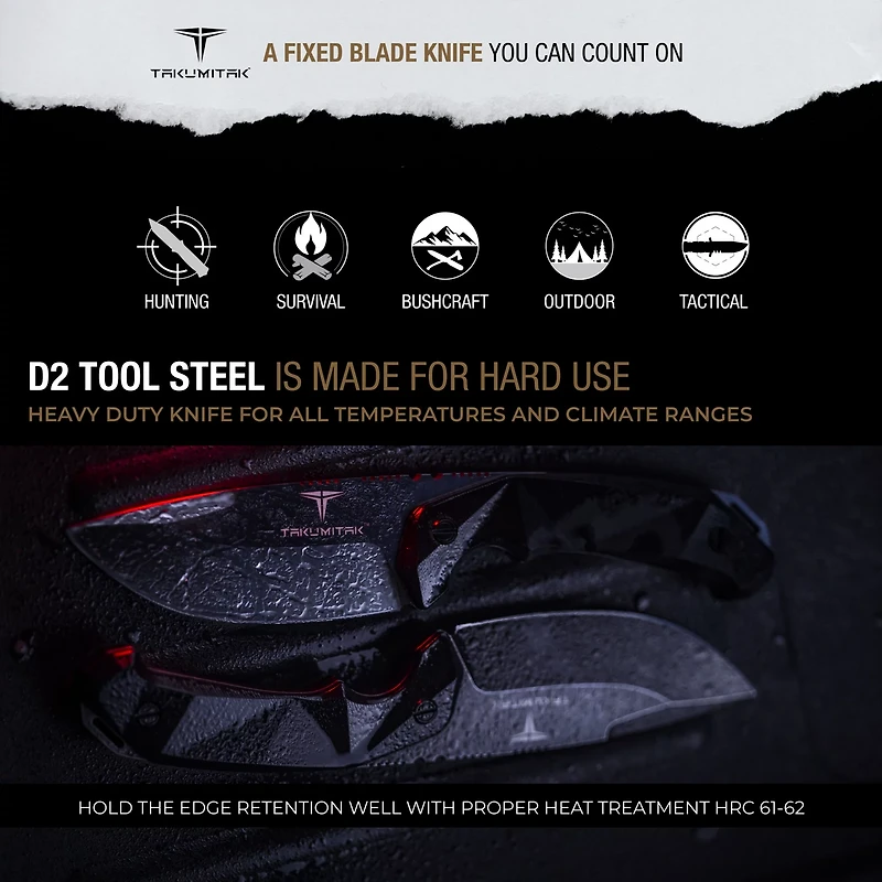 Takumitak Companion D2 Fixed Blade Knife