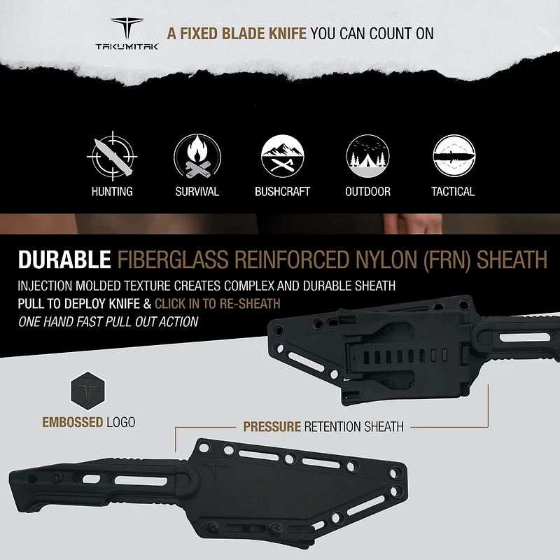 Takumitak Heat 3cr13 Fixed Blade Knife