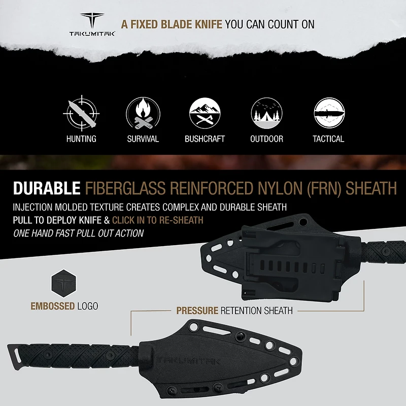 Takumitak Twisted 3cr13 Fixed Blade Knife
