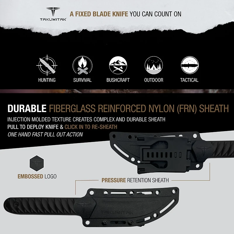 Takumitak Ninja 3cr13 Fixed Blade Knife