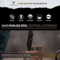 Takumitak ASYM 3cr13 Fixed Blade Knife