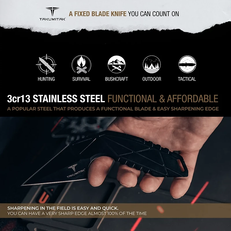 Takumitak Void 3cr13 Fixed Blade Knife