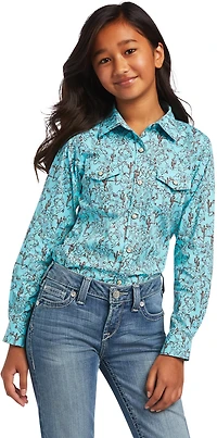 Ariat Girls' R.E.A.L Bucking Bronc Shirt