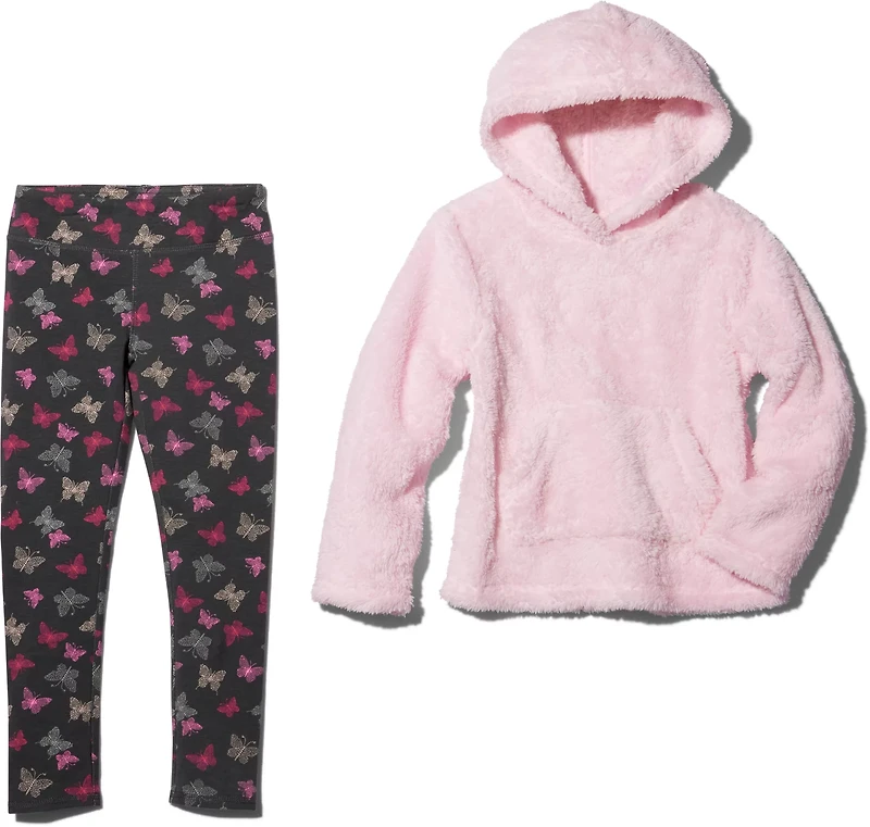 BCG Girls' (4-6X) Sherpa Hoody 2 Piece Set