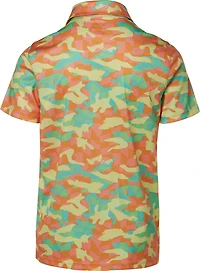 BCG Boys' Golf Print #2 Short Sleeve Polo Shirt