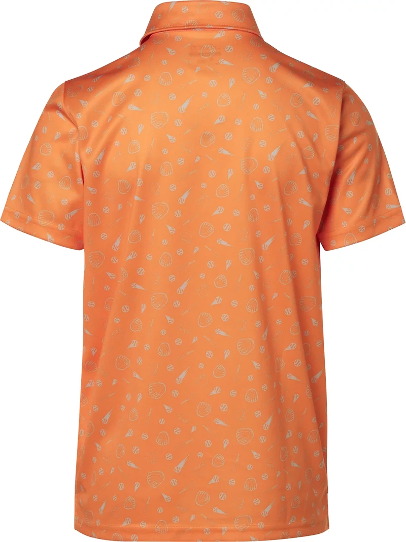 BCG Boys' Golf Print Sport Polo Shirt