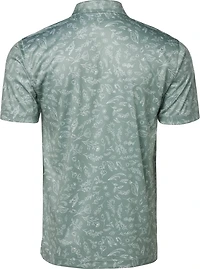 BCG Men's Golf Linear Bloom Printed Polo Shirt