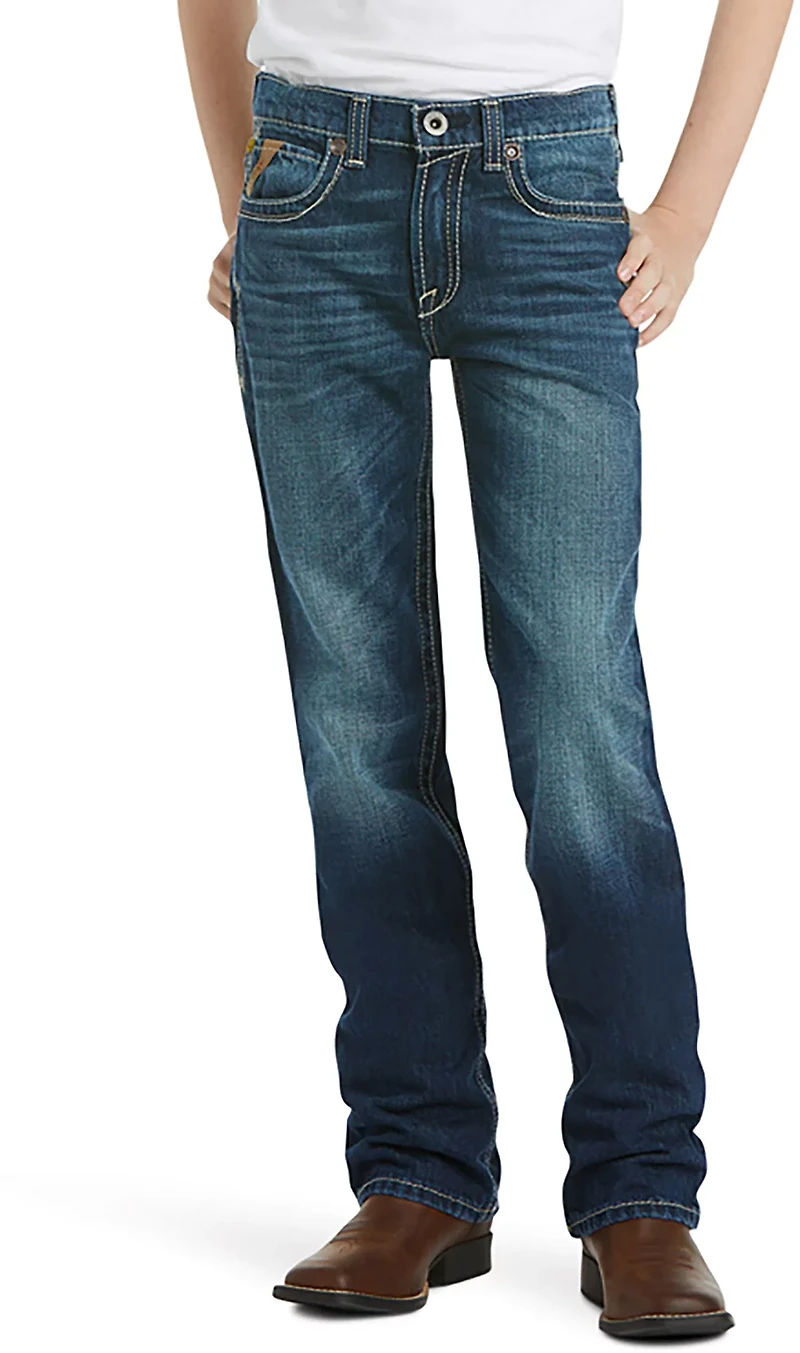 Ariat Boys' B5 Slim Boundary Stackable Straight Leg Jean