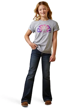 Ariat Girls' Rainbow Sunset Short Sleeve Tee