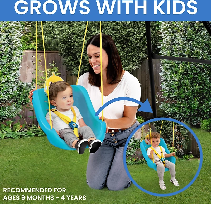 Delta Children Baby Shark 2-in-1 Swing