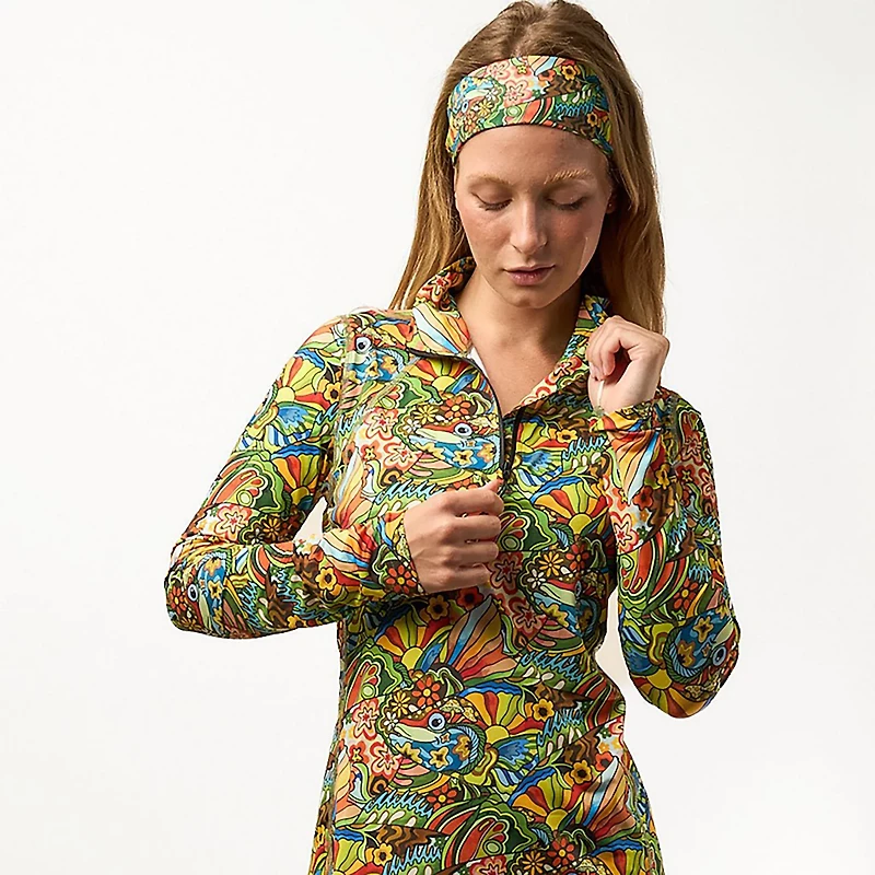 Fishe Women's Boho Bass 1/4 Zip Sunshirt