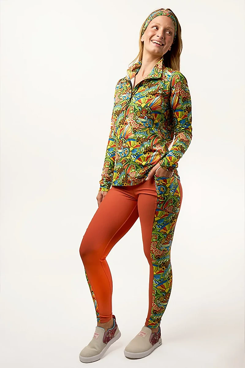 Fishe Women's Boho Bass 1/4 Zip Sunshirt