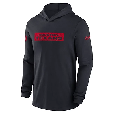 Nike Men's Houston Texans Sideline Hoodie Performance Long Sleeve T-Shirt