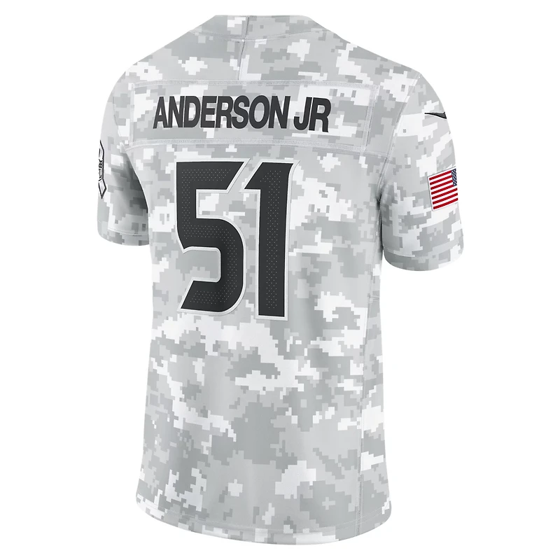 Nike Men's Houston Texans Salute To Service Will Anderson JR #51 Short Sleeve Jersey