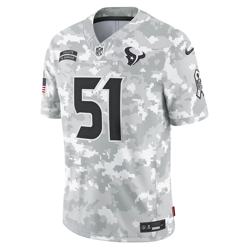 Nike Men's Houston Texans Salute To Service Will Anderson JR #51 Short Sleeve Jersey