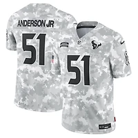 Nike Men's Houston Texans Salute To Service Will Anderson JR #51 Short Sleeve Jersey