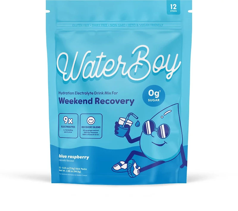 Waterboy Weekend Recovery Pouches 12-Pack